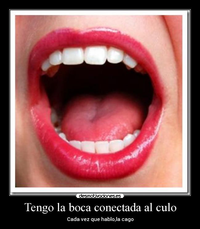 Tengo la boca conectada al culo -