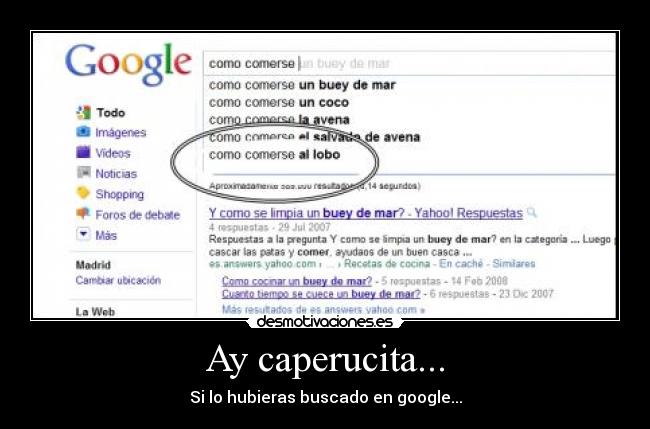Ay caperucita... -