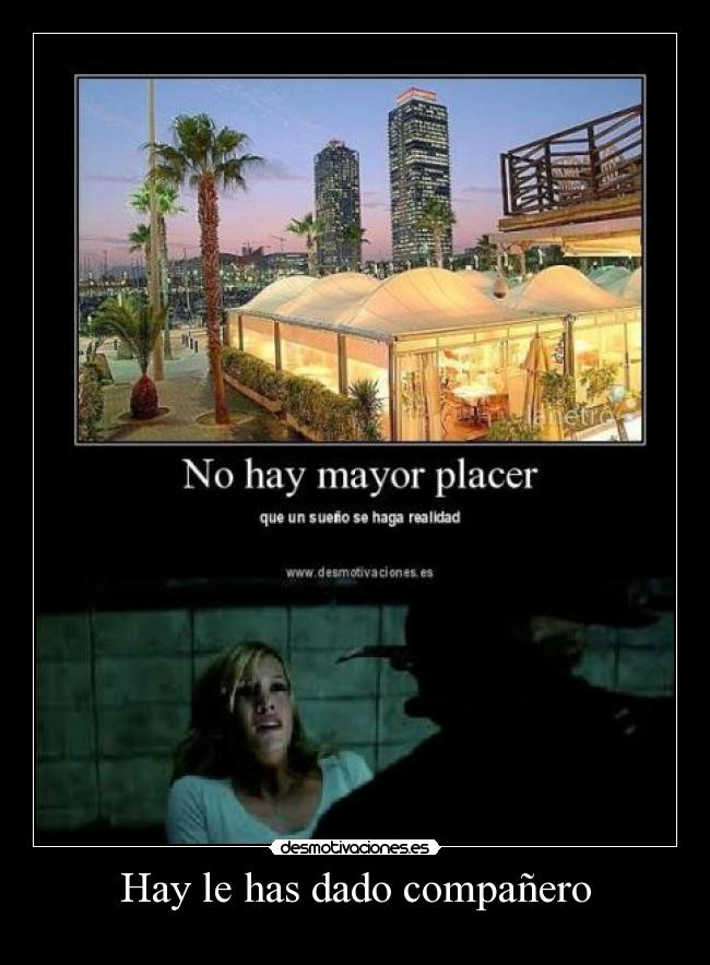 Hay le has dado compañero -