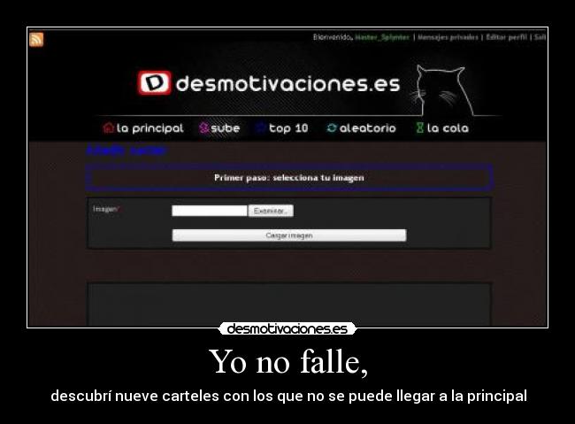 Yo no falle, -