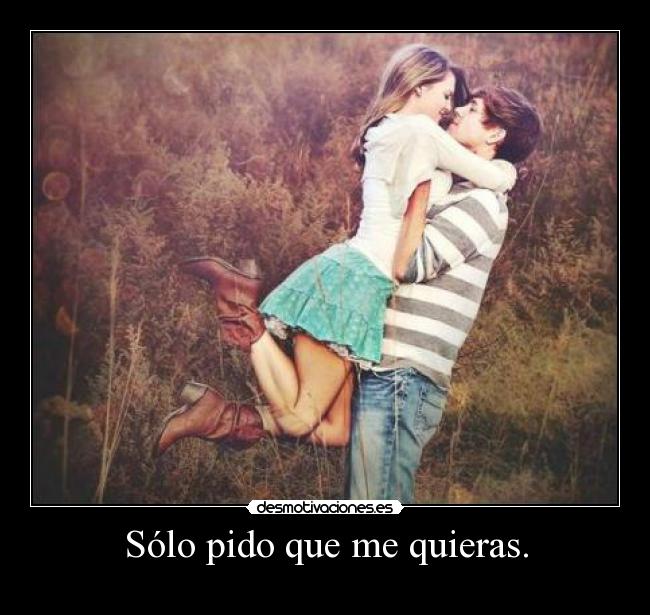 Sólo pido que me quieras. -
