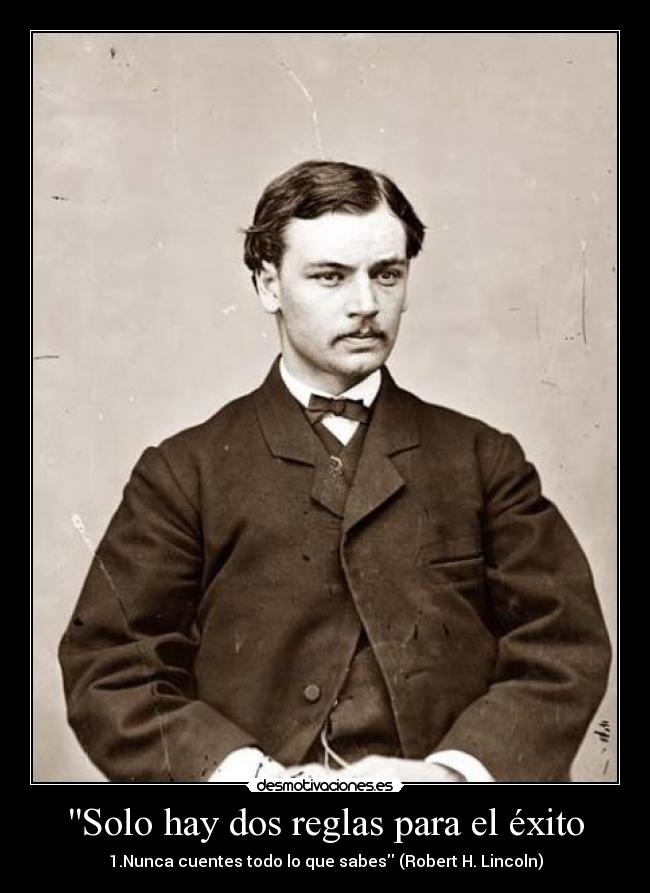 Solo hay dos reglas para el éxito -