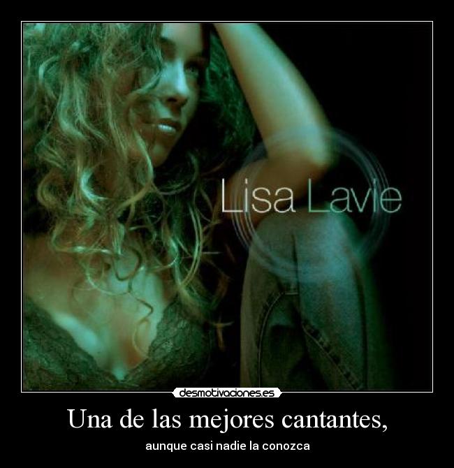 Una de las mejores cantantes, - 