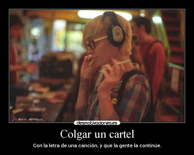 Colgar un cartel -