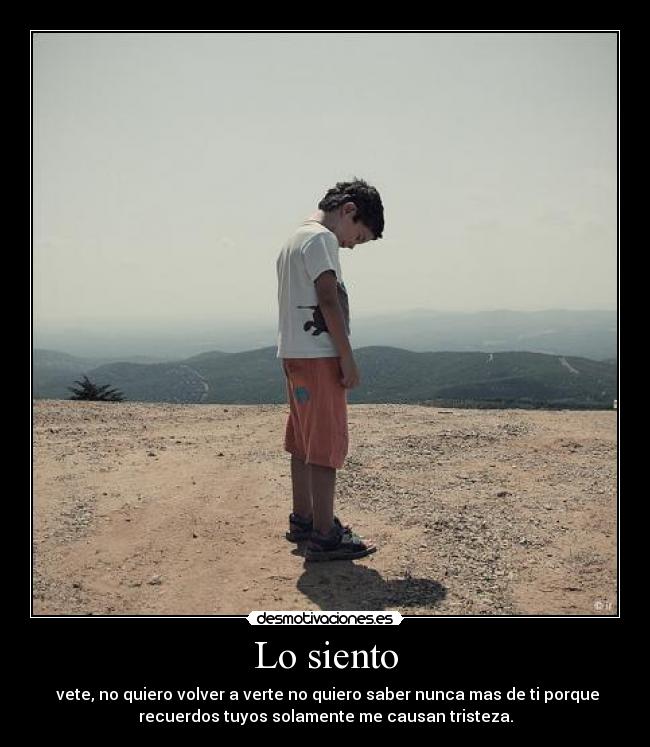 Lo siento -