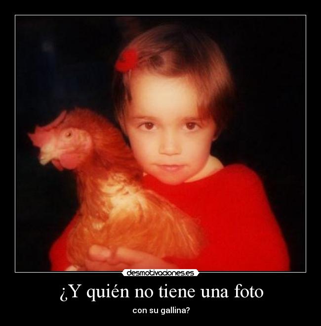 ¿Y quién no tiene una foto - con su gallina?