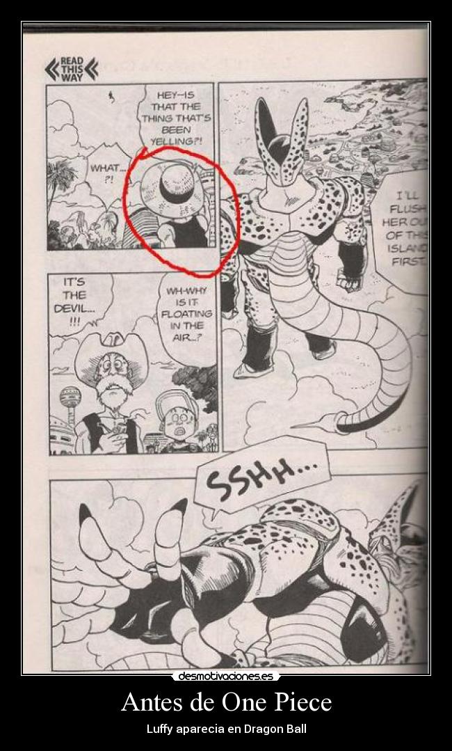 Antes de One Piece - Luffy aparecia en Dragon Ball