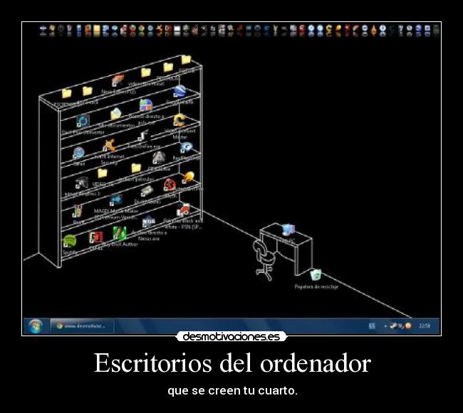 Escritorios del ordenador - que se creen tu cuarto.