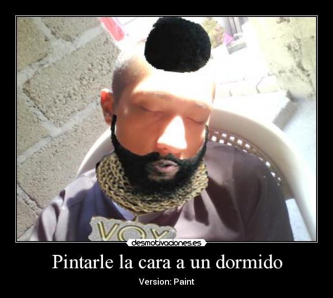 Pintarle la cara a un dormido - Version: Paint