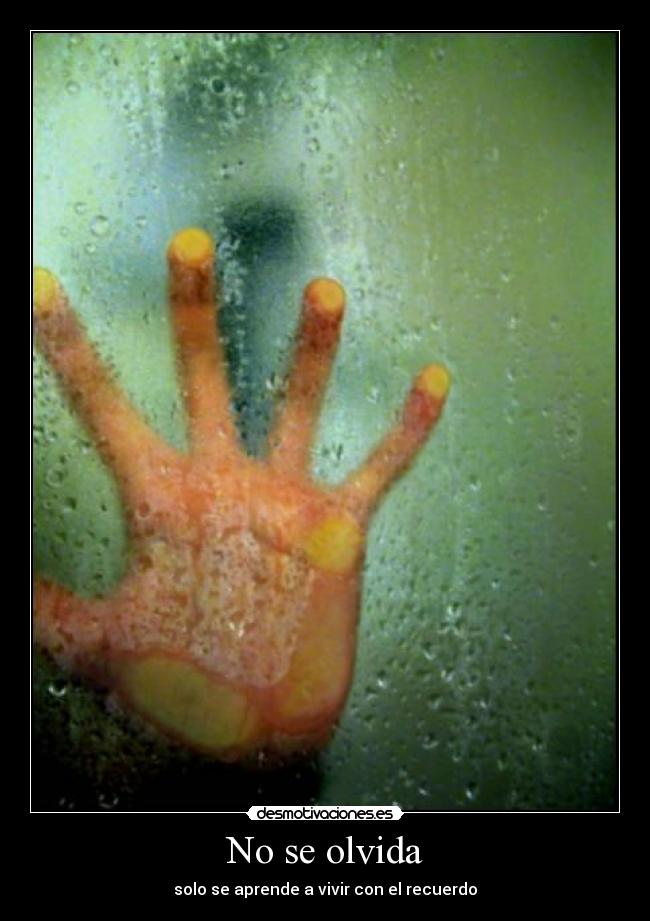 No se olvida - solo se aprende a vivir con el recuerdo