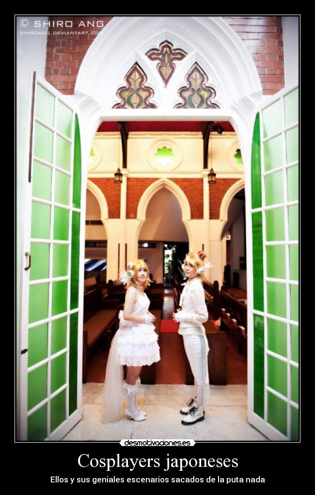 Cosplayers japoneses - Ellos y sus geniales escenarios sacados de la puta nada