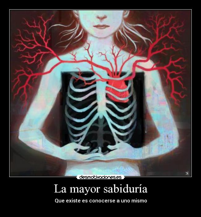 La mayor sabiduría - Que existe es conocerse a uno mismo
