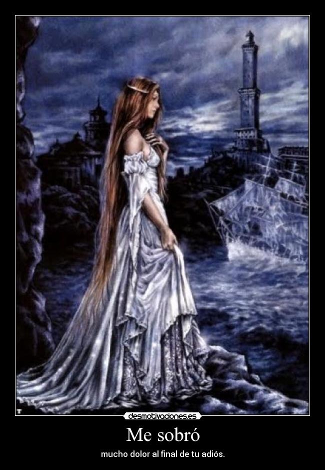 Me sobró - mucho dolor al final de tu adiós.