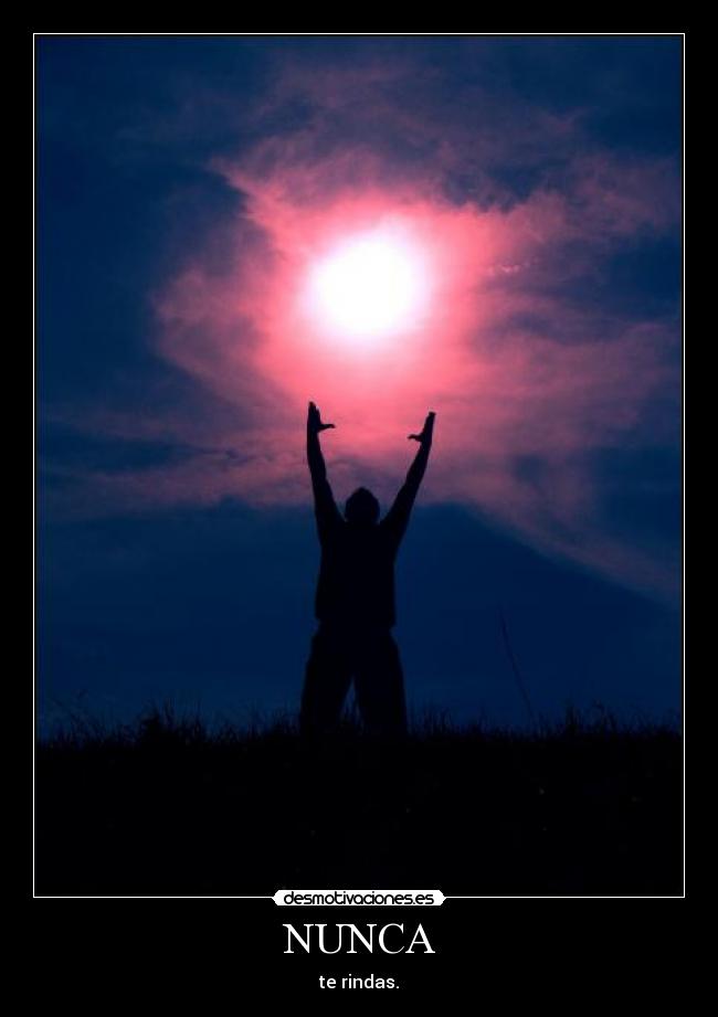 NUNCA - te rindas.