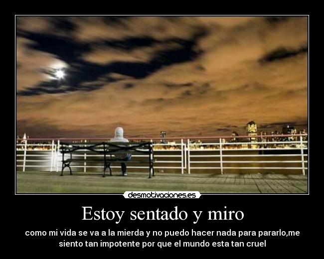 Estoy sentado y miro -