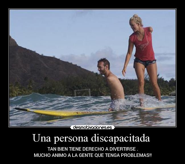 Una persona discapacitada  - 