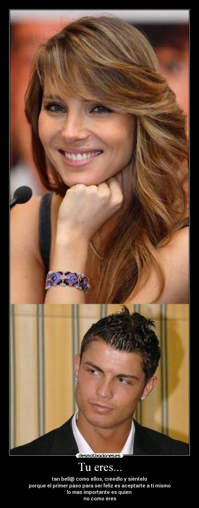 Tu eres... - tan bell@ como ellos, creedlo y siéntelo
porque el primer paso para ser feliz es aceptarte a ti mismo
lo mas importante es quien 
no como eres