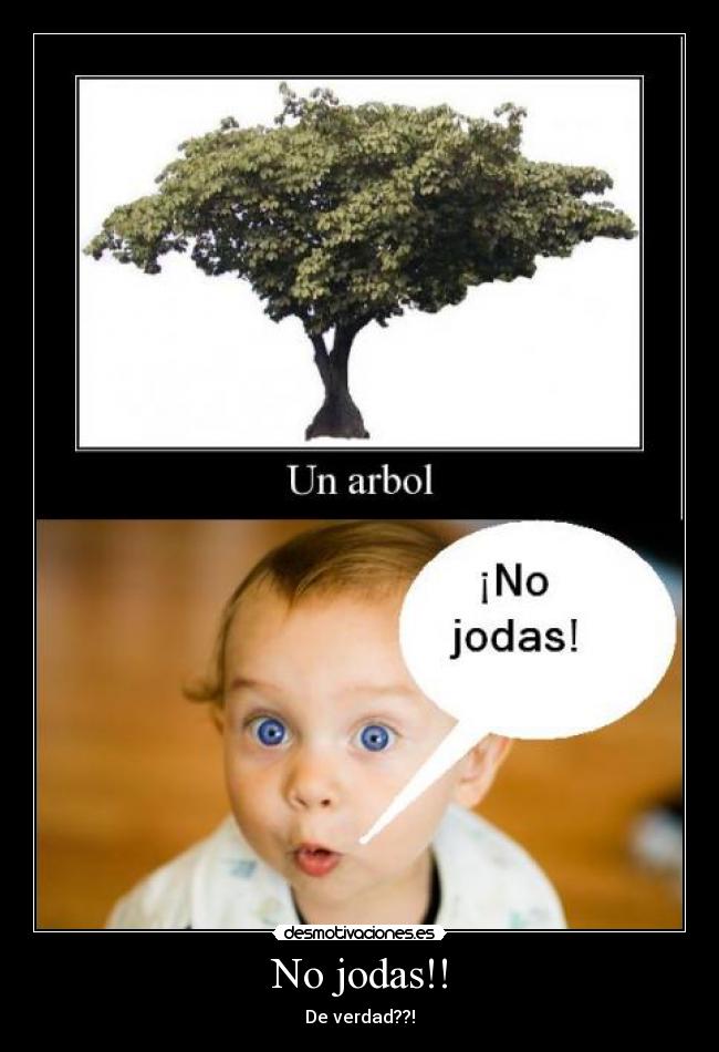 No jodas!! - De verdad??!