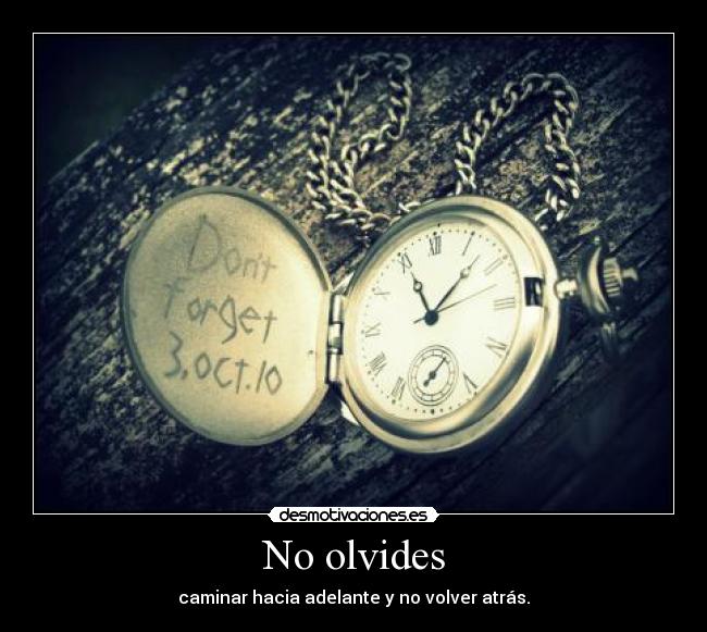 No olvides -