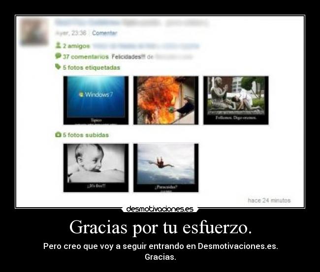 Gracias por tu esfuerzo. - 