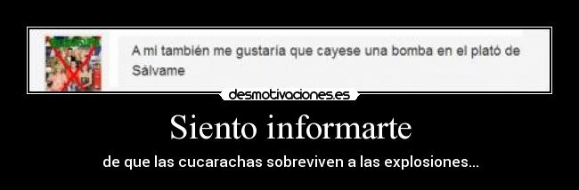 Siento informarte - 