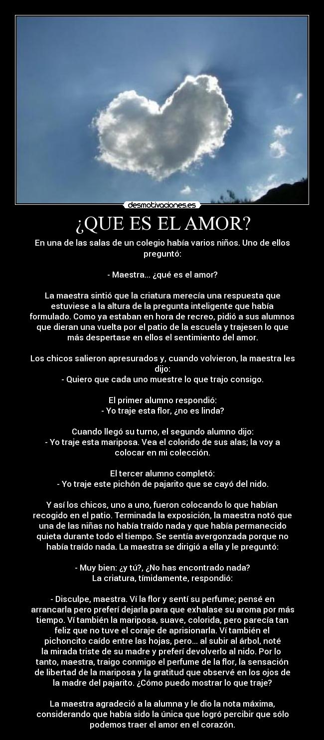 ¿QUE ES EL AMOR? -