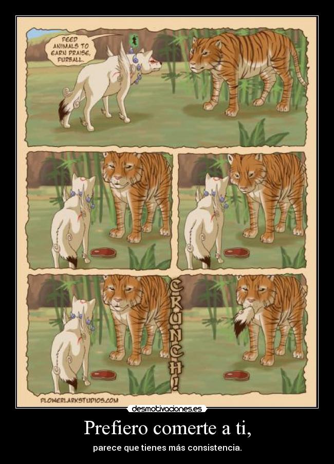 carteles okami tigre lobo desmotivaciones