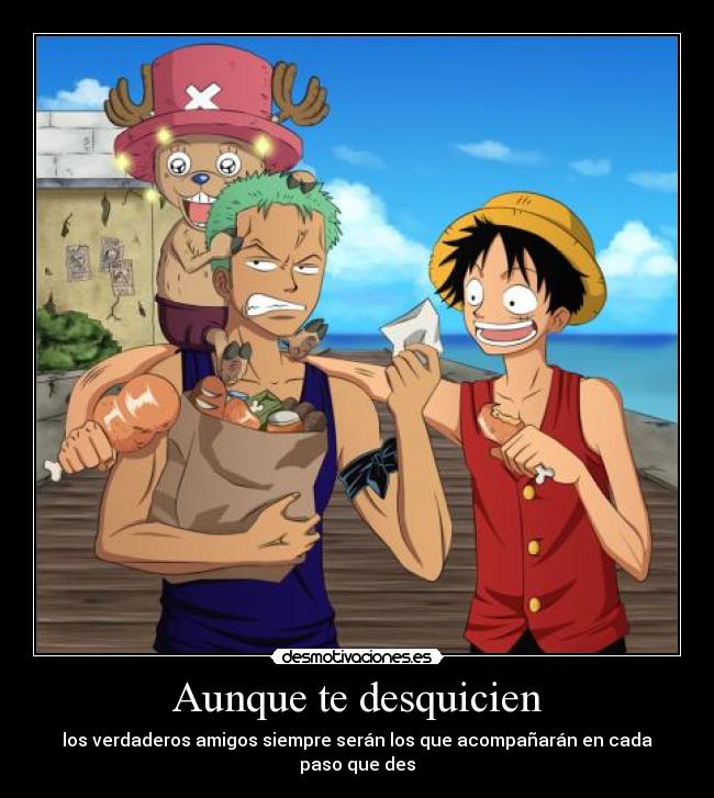 carteles chopper zoro luffy desmotivaciones