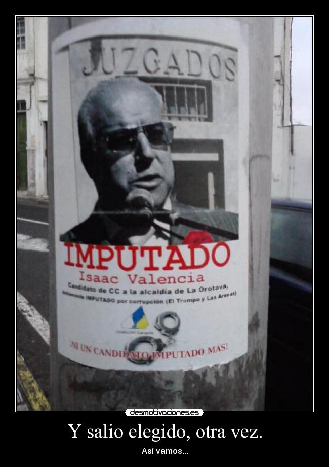 Y salio elegido, otra vez. - Así vamos...