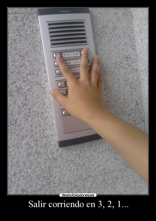 Salir corriendo en 3, 2, 1... -