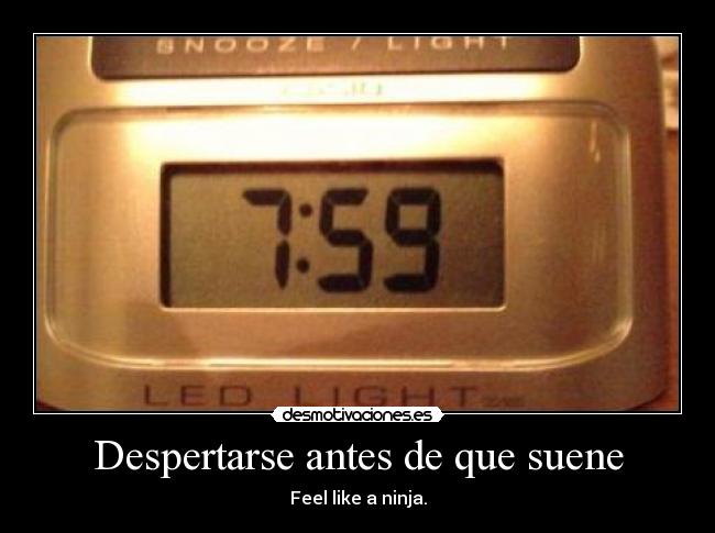 Despertarse antes de que suene - 