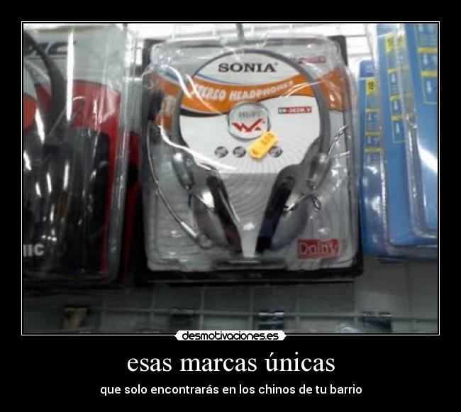 esas marcas únicas -