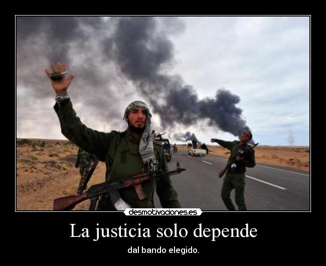 La justicia solo depende -