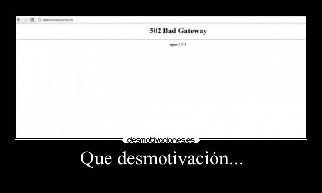 Que desmotivación... -