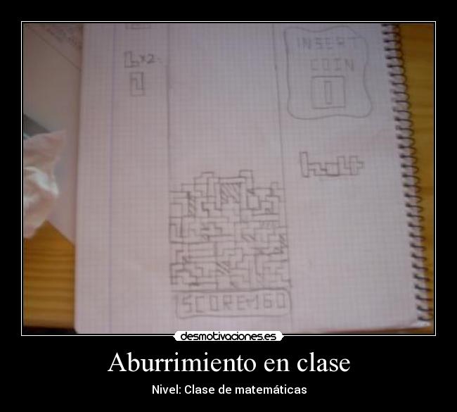 Aburrimiento en clase - Nivel: Clase de matemáticas