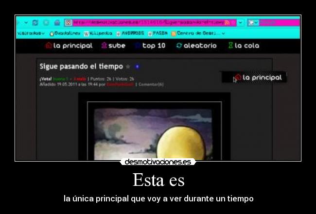 Esta es - la única principal que voy a ver durante un tiempo