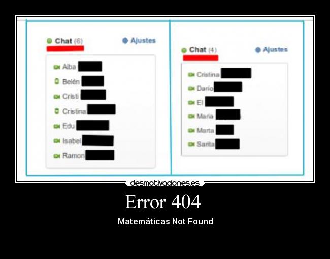 Error 404 - Matemáticas Not Found