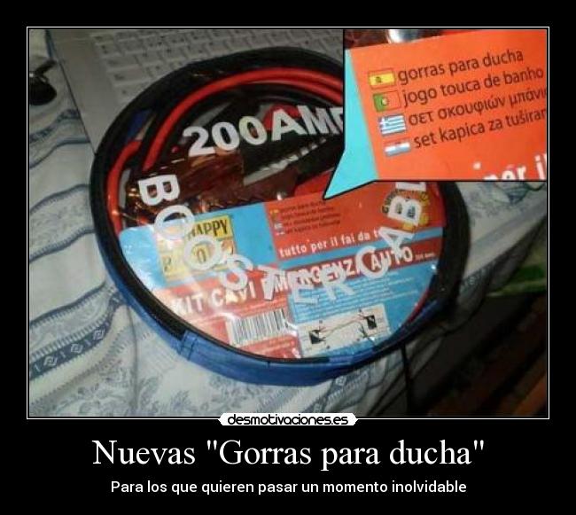 Nuevas Gorras para ducha - Para los que quieren pasar un momento inolvidable