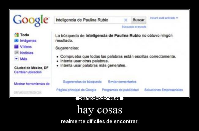 hay cosas -