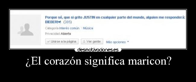 ¿El corazón significa maricon? -