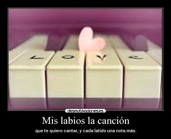 Mis labios la canción - 