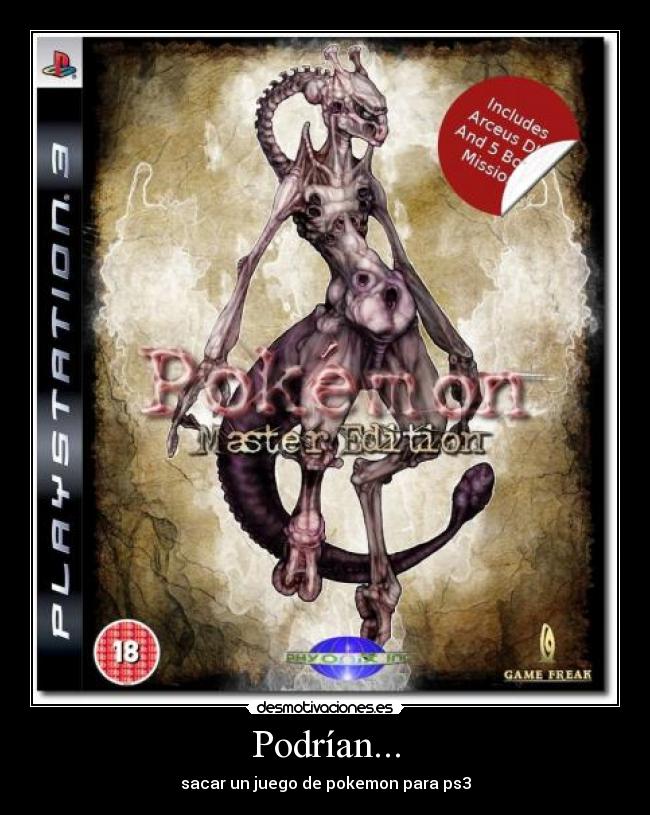 Podrían... - sacar un juego de pokemon para ps3