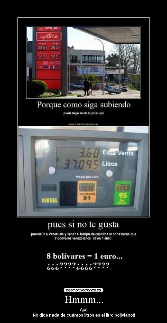 Hmmm... - Ajá!
No dice nada de cuántos litros es el litro boliviano!!