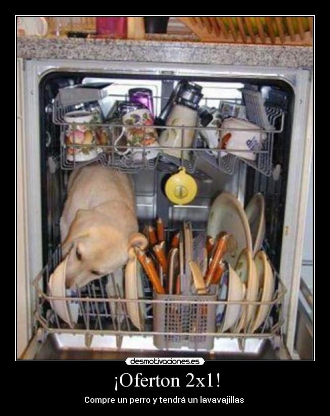 ¡Oferton 2x1! - Compre un perro y tendrá un lavavajillas