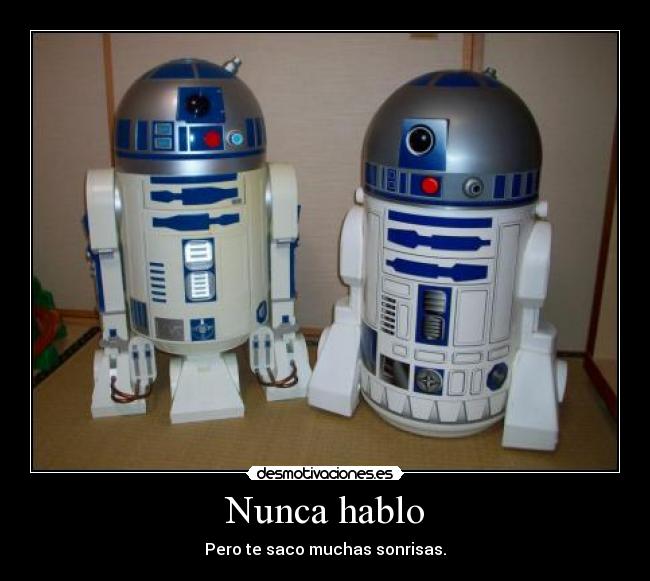Nunca hablo - Pero te saco muchas sonrisas.