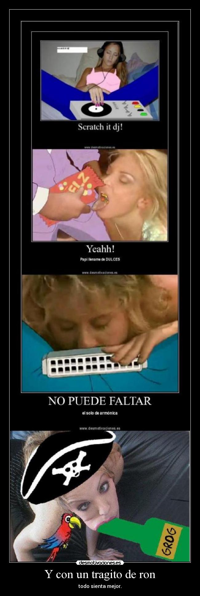 Y con un tragito de ron -