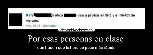 Por esas personas en clase -