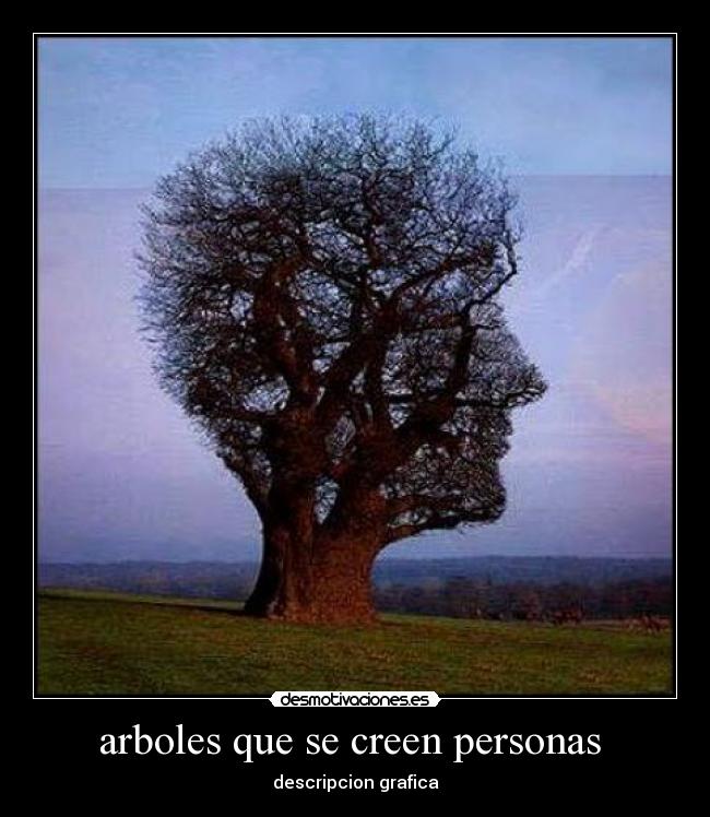arboles que se creen personas -