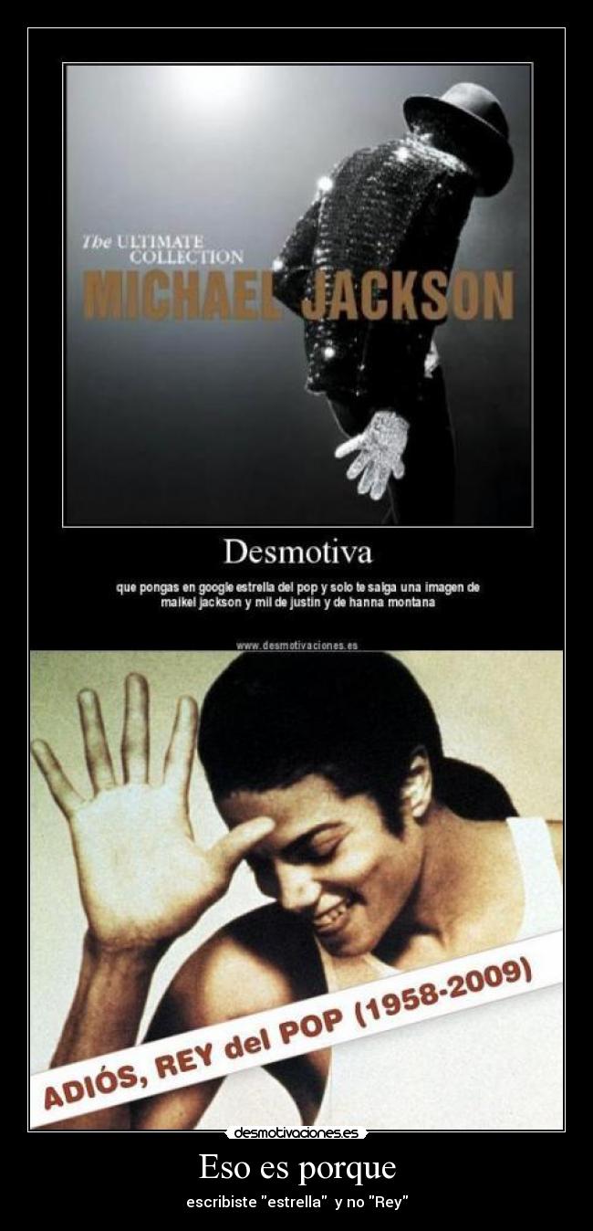 Eso es porque - escribiste estrella y no Rey