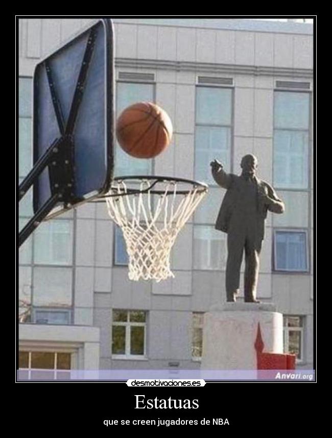 carteles nba estatua desmotivaciones